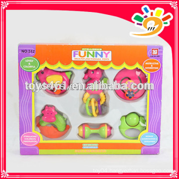 Funny Enlighten Series Rocking Bell Toy, Lovely Plastic Rocking Bell Set Toys(6pieces a set)